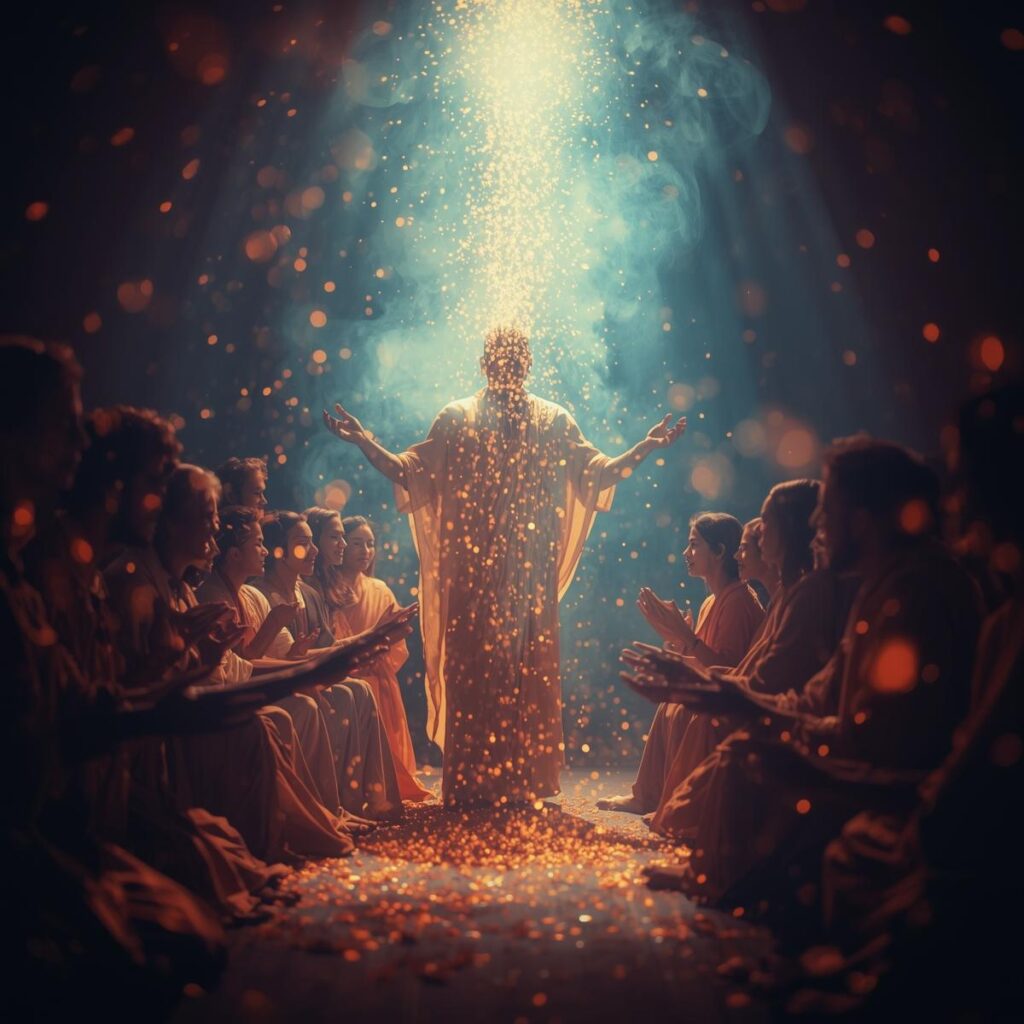 energy transmission from healer to patient devotees