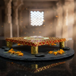 Mata Ki Chowki (Decorative Pooja Chowki for Temple Use)