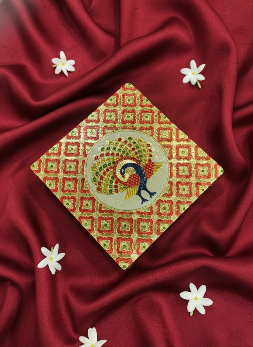 Mata Ki Chowki (Decorative Pooja Chowki for Temple Use)