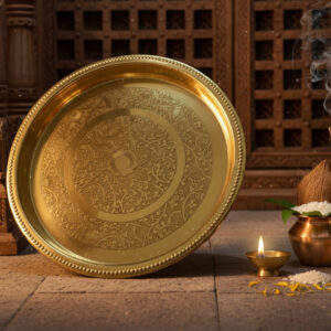 Puja Thali (Brass) – Medium