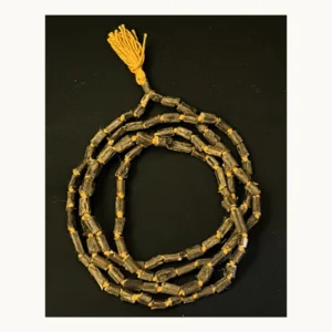 Original Shyama Tulsi double-round kanthi mala dark brown front view